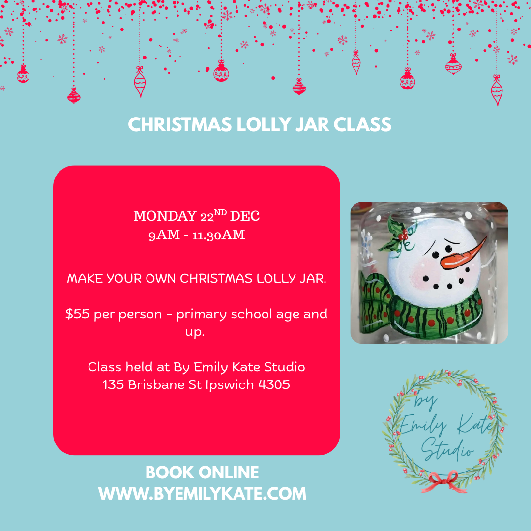 MONDAY 22ND DEC - 9AM - 11.30AM - CHRISTMAS LOLLY JAR MAKING