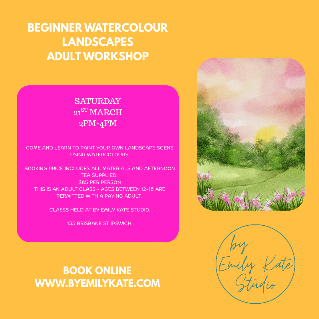 SAT 21ST MARCH - BEGINNER WATERCOLOUR LANDSCAPES ADULT WORKSHOP
