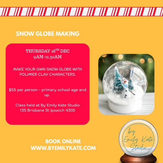 THURSDAY 18TH DEC -  9AM - 11.30AM - SNOW GLOBE MAKING CLASS