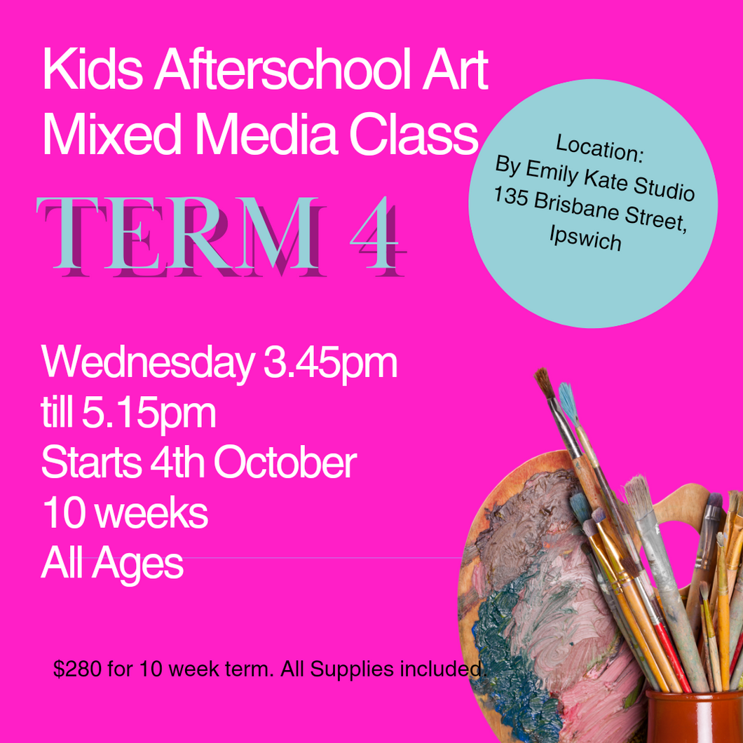 After School Kids Mix Media Art Class Wednesday Term 4
