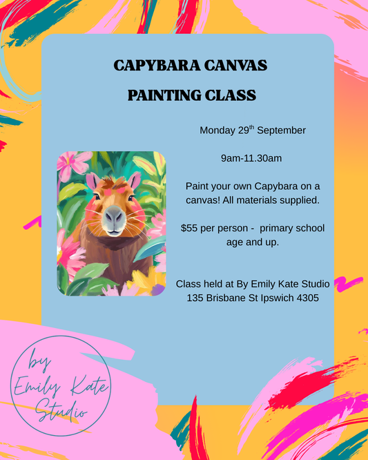 MONDAY 29TH SEPTEMBER - 9-11.30AM - CAPYBARA PAINTING CLASS