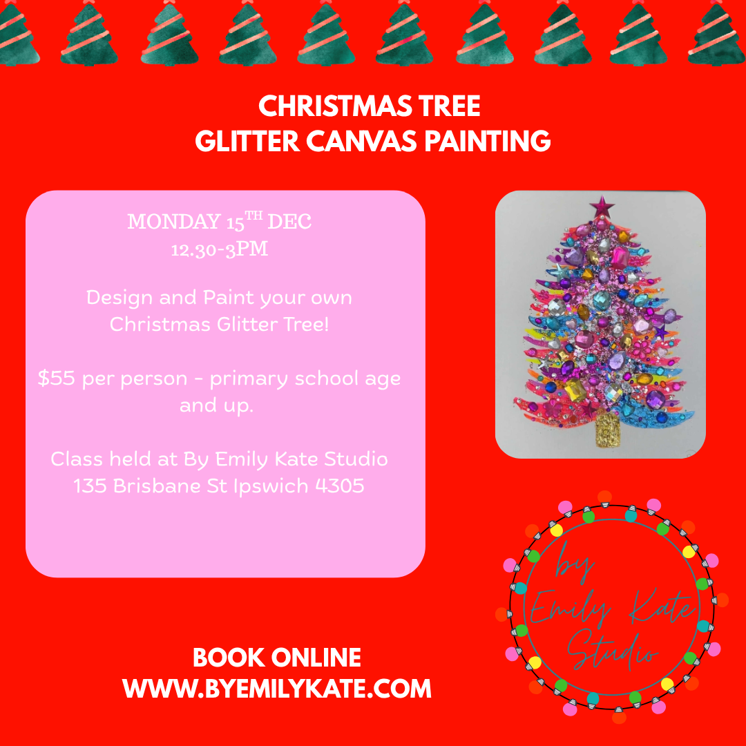 MON 15th DEC - 12.30 - 3PM - CHRISTMAS TREE GLITTER PAINTING