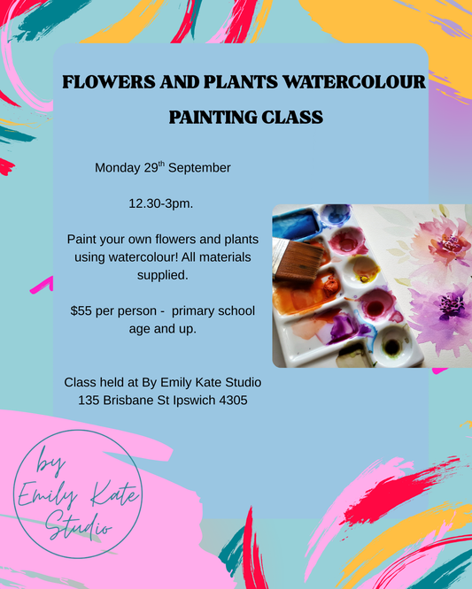 MONDAY 29TH SEPTEMBER - 12.30-3pm - FLOWERS AND PLANTS WATERCOLOURS