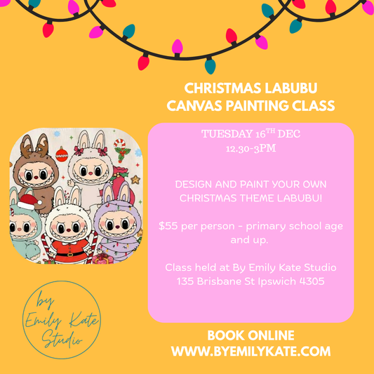 TUES 16TH DEC - 12.30 - 3PM -  CHRISTMAS LABUBU CANVAS PAINTING