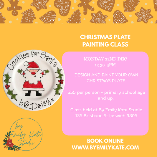 MONDAY 22ND DEC - 12.30 - 3PM - CHRISTMAS PLATE PAINTING CLASS
