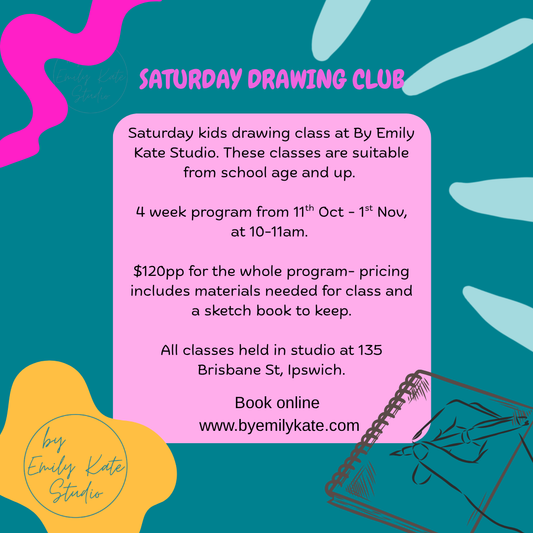 Saturday Kids Drawing Club 4 WEEK PROGRAM 11th Oct-1st Nov