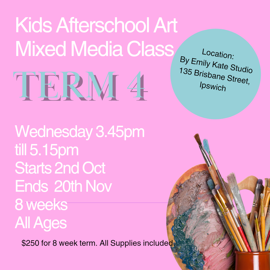 After School Kids Mix Media Art Class Wednesday Term 4