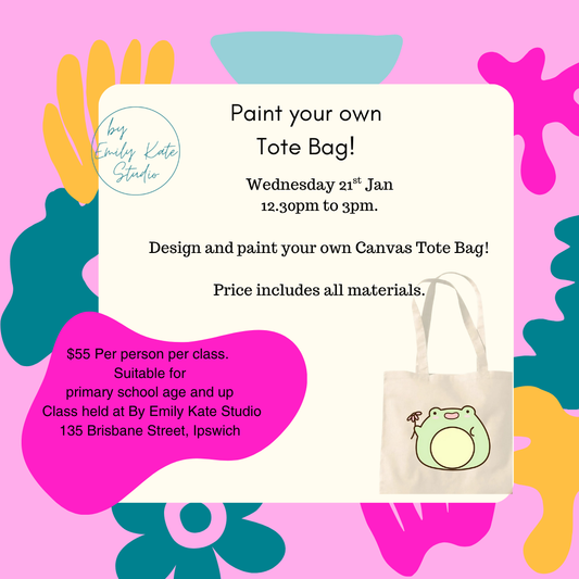 WEDNESDAY 21ST JAN 12.30 TO 3PM  - PAINT YOUR OWN TOTE BAG