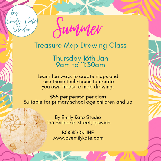 Treasure Map Drawing Class Thurs 16th Jan 9am to 11:30am