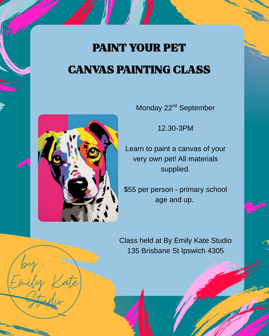 MON 22ND SEP - 12.30-3pm - PAINT YOUR PET CANVAS